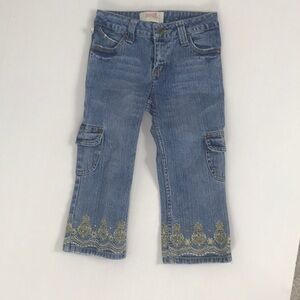 Bongo Jeans Girls size 8 embroidered Capri pants